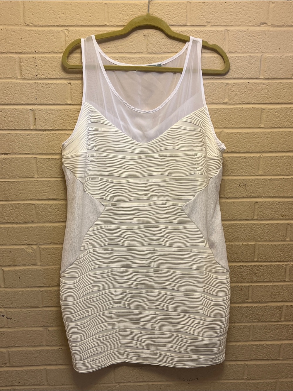 NY Collection White Bodycon Sleeveless Dress. Sz 2X